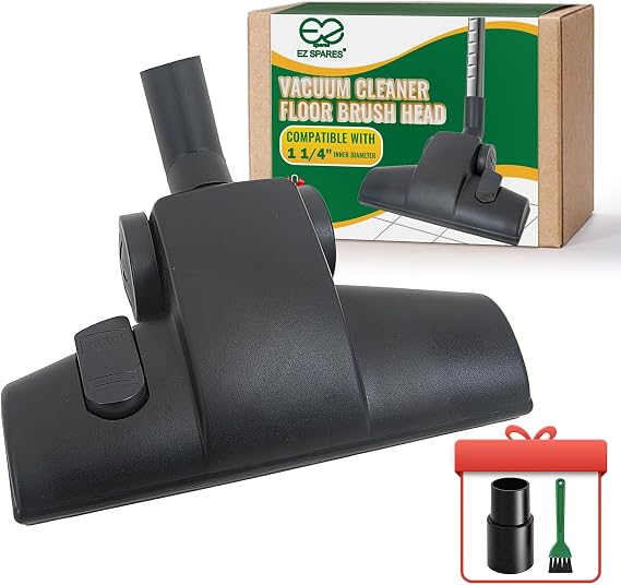 EZ SPARES Compatible with 1 1/4" 32mm Universal Vacuum Cleaner Brush Head 2 New Functions choose(On Floor&Carpet)