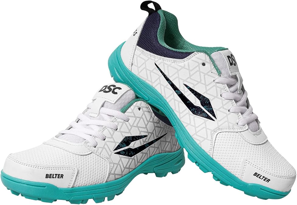 DSC Men's & Boys BelterCricket Shoes, Sea Green And White, 4 UK, 5 US, 39 EU
