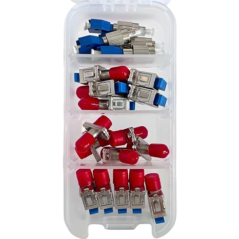 FiberShack - Fiber Optic Adapter Kit - 20 x 4 Fiber Adapter Kit - Transition Your Optical Cables from SCFC or LC to FCST Optical Cables
