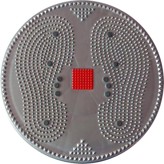 Mat Acupressure Twister Big Disc Pyramid & Magnetic Treatment Therapy (Grey)