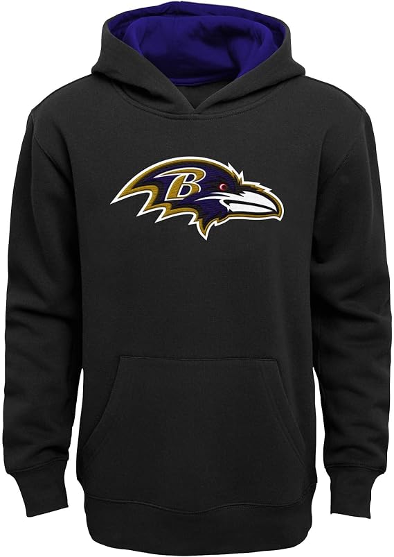 Outerstuff NFL Kids Youth 4-20 Official Primary Logo Embroidered Prime Pullover Fleece Lined Hoodie Sweatshirt