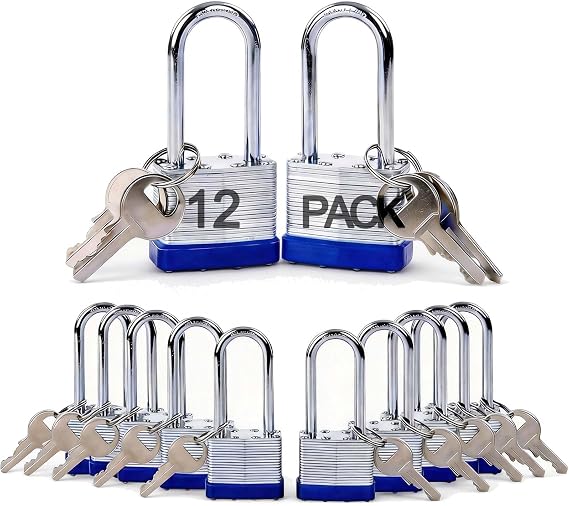 SEPOX® Heavy Duty Outdoor Padlock Keyed-Alike 58mm Extra Long Shackle 12PK