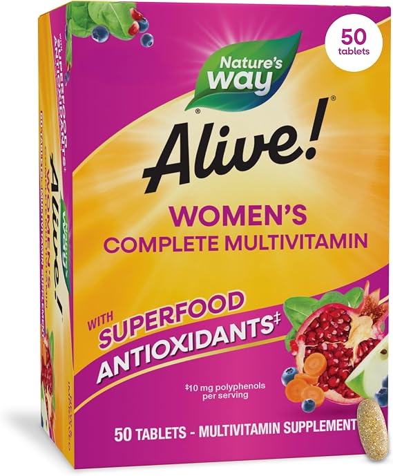 Nature's Way Alive! Complete Multivitamin for Women, Daily Vitamin, 50 ct