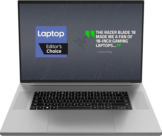 Razer Blade 18 Gaming-Laptop: NVIDIA GeForce RTX 4090-13th Gen Intel 24-Core i9 HX CPU - QHD+ 240Hz - 32GB-RAM - 2TB SSD - CNC Aluminum - Compact GaN-Charger - Windows 11 - Chroma RGB - Mercury