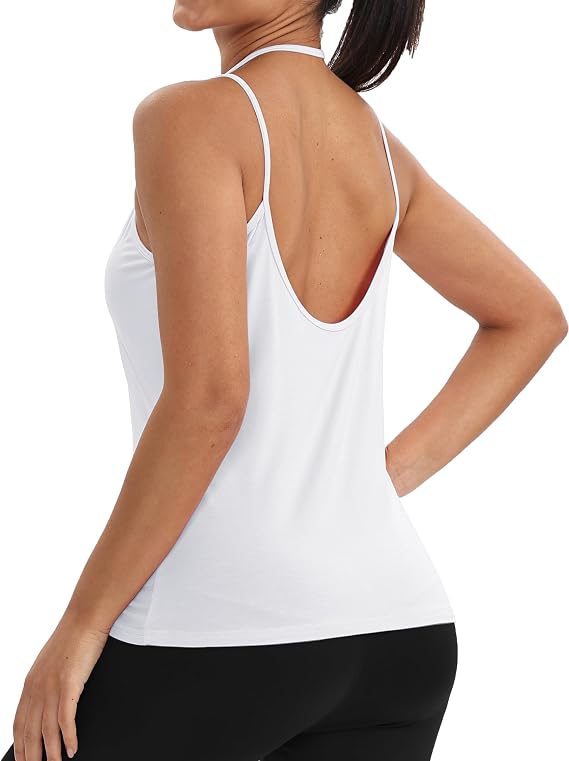 Mippo Workout Tops for Women Open Back Athletic Tank Sleeveless Gym Shirts