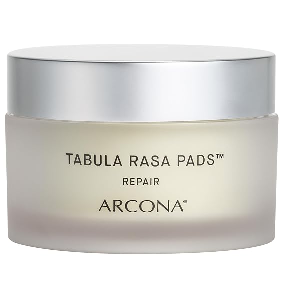 ARCONA Tabula Rasa Pads - 2% BHA AHA Liquid Exfoliant, Ingrown Hair Treatment. Clarifies, Exfoliates, and Soothes. Cruelty Free. Made In The USA, 45 Pre-Soaked Cotton Rounds.