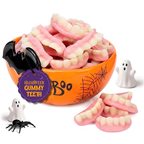 NY Spice Shop Gummy Teeth, Halloween Candy, Fake Teeth Gummies, 8 Oz.