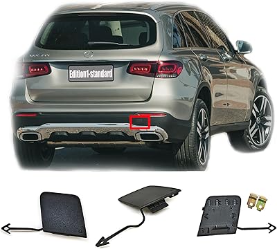 Rear Tow Cover Fit 19-22 Mercedes Benz GLC Class W253 Coupe X253 for GLC200 GLC220 GLC250 GLC300 GLC350 GLC400 GLC43 GLC63 2019 2020 2021 2022 Bumper Hook Eye Towing Cap 2538858602