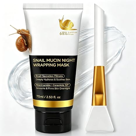 Collagen Night Wrapping Mask Snail Slime Collagen Mask for the Face Organic Collagen Face Mask Peel-Off Mask for Skin Deep Effective Face Mask Korean