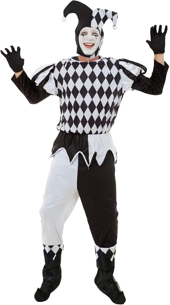 Black & White Men's Harlequin Costume