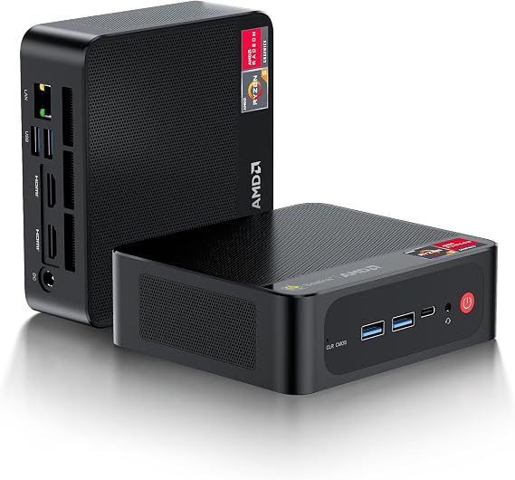 Beelink Mini PC, AMD Ryzen 5 5500U(6C/12T, Up to 4.0GHz), 16GB DDR4 RAM 500GB PCIe3.0 x4 SSD, SER5 Mini Desktop Computer Support 4K Triple Display/DP/HDMI/Type-C/LAN 2.5G/WiFi 6/BT5.2, Office/Home