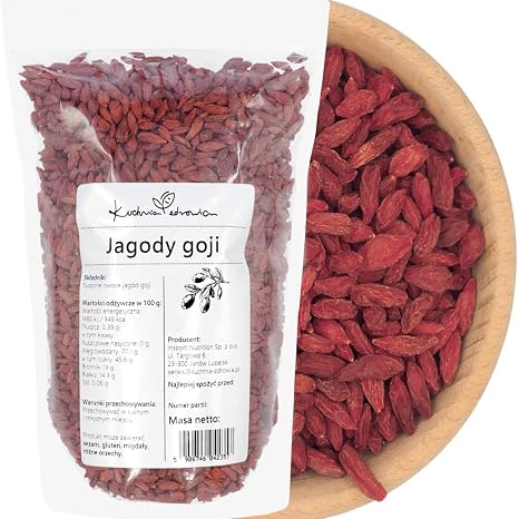 Goji Berries Dried 200 g - 100% Natural Super Fruit without Preservatives High Fiber & Protein Rich Vegan KUCHNIA ZDROWIA