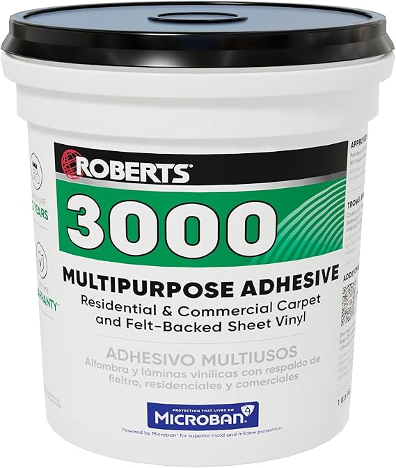 Roberts 3000 Multi-Purpose Adhesive for Carpet & Felt-Backed Sheet Vinyl, 1 Gal. - 1 Each