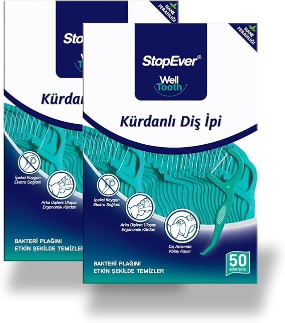Stopever Mint Refreshment Toothpick 2 Pack 100 Pieces (2 X 50 Pieces)