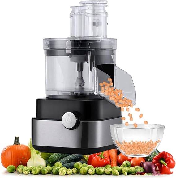 600W Electric Cube Vegetable Cutter, Vegetable Fruit Cutting Machine, Multifunctional Cutting Machine (With 6/8/10/12/15mm Blades), 5000ML Speed adjustment Chopper Automatic Dicing Machine ,220V