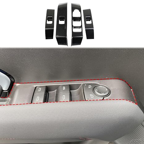 Carbon Fiber Style Window Lift Trim Switch Panel Cover Accessories for 2023-2026 Chevrolet Colorado/GMC Canyon