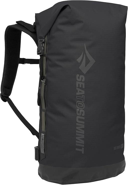Sea to Summit Big River Dry Backpack w/Harness, 50 Liter, Jet Black