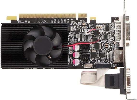 ciciglow Computer Graphics Card GT730 2GB GDDR3 64bit Graphics Card Support HDMI VGA DVI Interface PCI Express 2.0 Graphics Card Slot with Fan (GT730 2GB GDDR3)