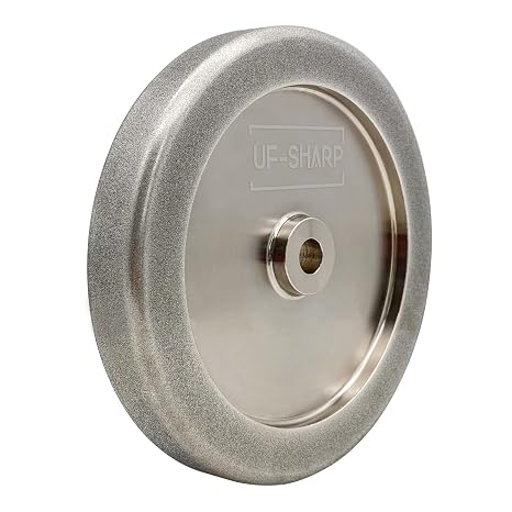 4 in 1 CBN Grinding Wheel 8 inch 80 Grit,1.25" Wide, 5/8" Bore | Vibration-Free,Cooler Grinding,No Dressing Required,Sharpening Woodturning Tool,HSS Tool,Fits 8-inch Bench Grinder