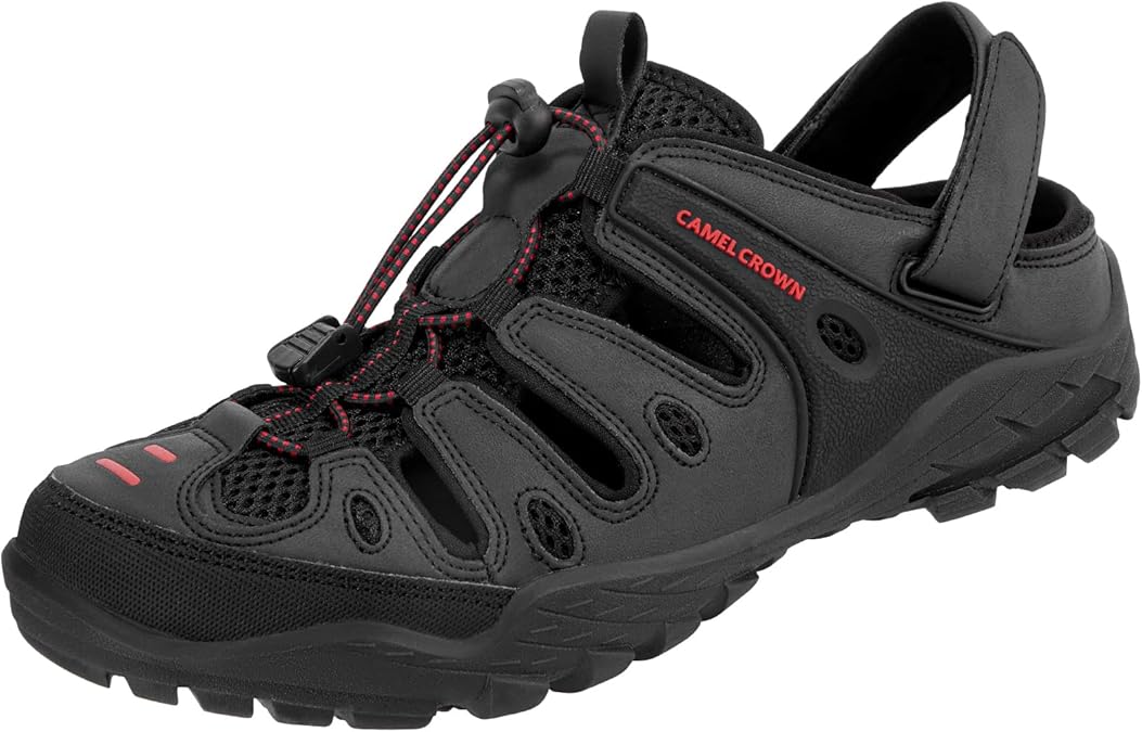 CAMELSPORTS Men's Hiking Sandals Outdoor Sport Closed Toe Walking Sandal Waterproof Non-Slip Summer Fisherman Beach Water Shoes