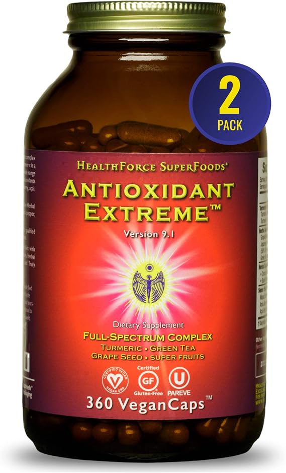 HEALTHFORCE SUPERFOODS Antioxidant Extreme - 360 Vegan Capsules (Pack of 2)