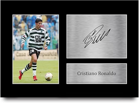 HWC Trading Cristiano Ronaldo Sporting Lisbon Gifts Printed Signed Autograph Picture for Football Fans and Supporters - A4