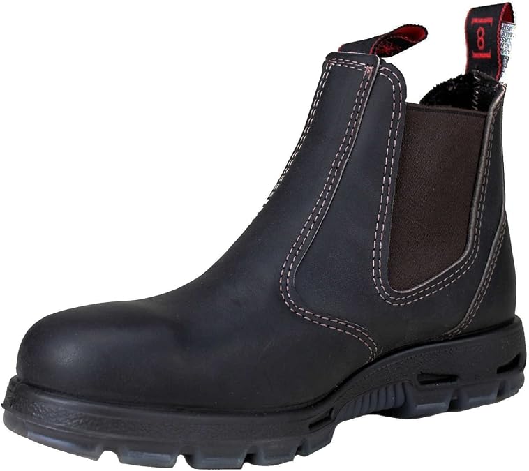 Red Back Boots USBOK Dark Brown Steel Toe Size 5.5 US, 5.5 X-Wide