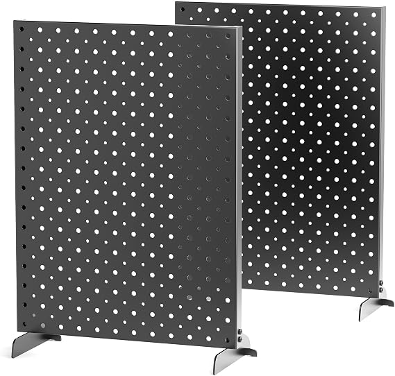 Ultrawall Pegboard Display Stand, Metal Tabletop Pegboard Display | Accessories Rack Organizer for Jewelry, Retail Stores, Craft Shows, 12"X16", 2pcs Black