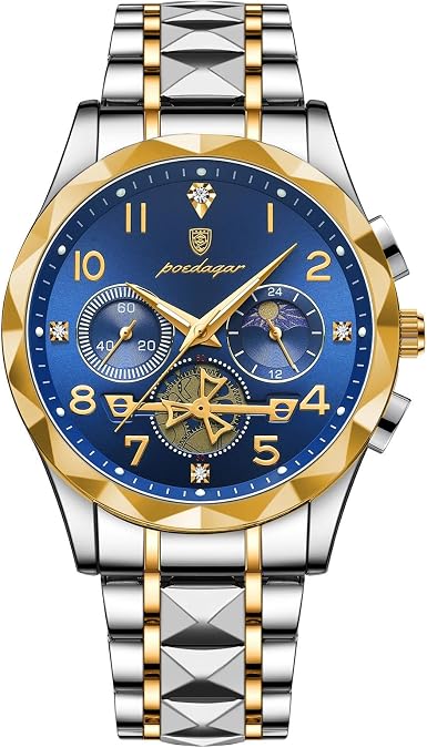 watchLuxury Man Wristwatch Chronograph Waterproof Luminous Men Watch Stainless Steel Mens Watch Sport Men's Quartz Watches