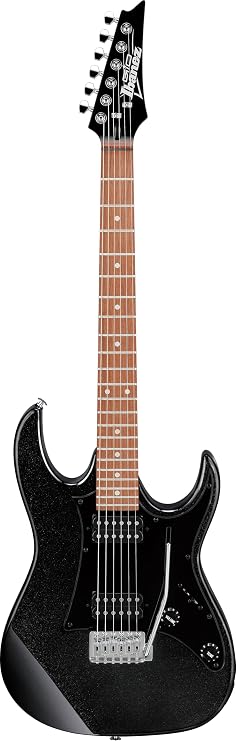 Ibanez grx20-bkn guitars, night black, metal, modern
