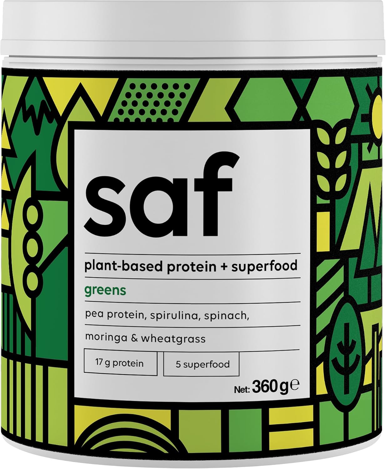 Saf Bitkisel Protein  Superfood Mix, Greens 360 Gr