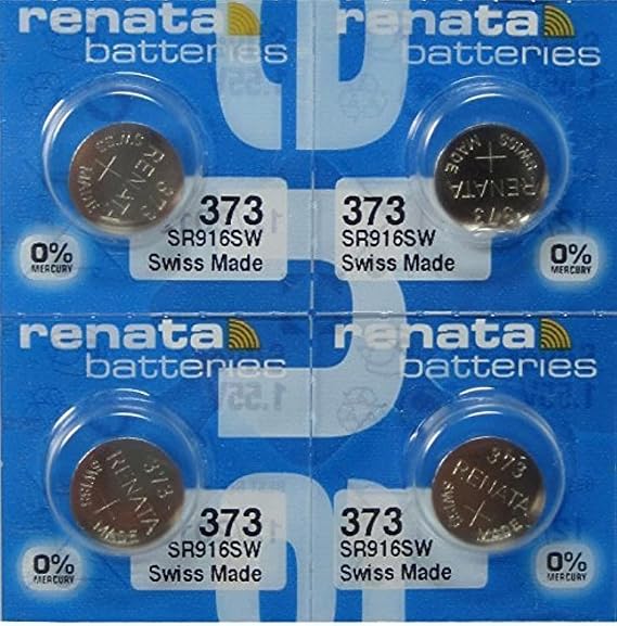 Renata 4 373 Button Cell Watch 0% Hg Mercury Free Batteries