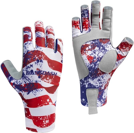 BASSDASH ALTIMATE UPF 50+ Sun Protection Fingerless Fishing Gloves Men