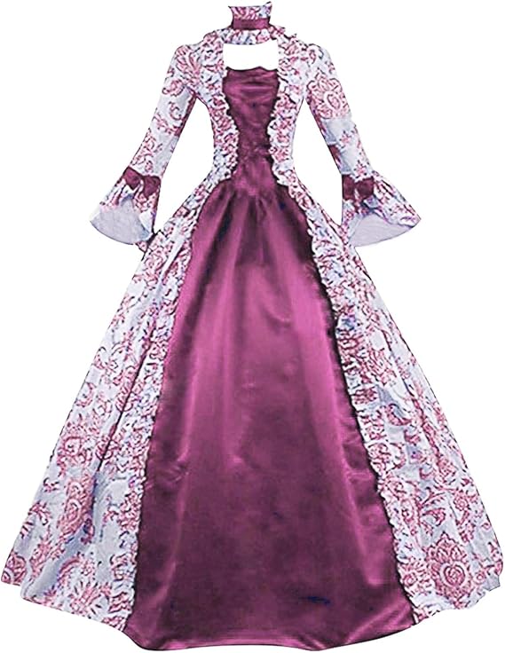 Medieval Queen Marie Antoinette Rococo Ball Gown Women 19th Century Renaissance Victorian Court Princess Dress