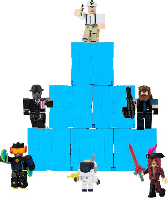 Roblox Action Collection - Series 9 Mystery Figures 6 Pack 6 Limited Virtual Items Blue