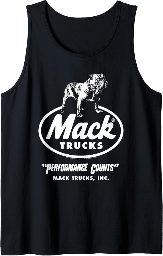 Mack Trucks Performance Counts Bulldog Logo Trucking Tank Top