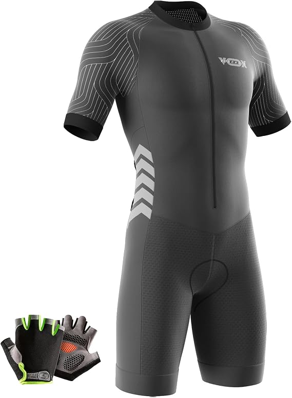 Men's Cycling Skinsuit,Triathlon Suit Men,Trisuit for Swimming, Cycling, Running, Duathlon