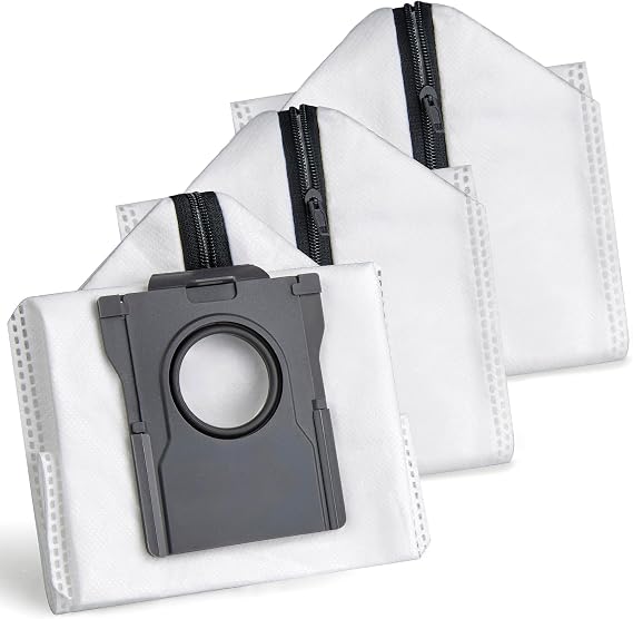 Reusable Dust Bags for Dreame Dreame L40s Pro Ultra/X50 X40 Ultra,L50 Ultra | L10s Ultra Gen 2/L10s Pro Ultra L40 Ultra Replacement Vacuum Bags for Mova E30 Ultra/V50/P50/P10 with Zipper (3 Pack)