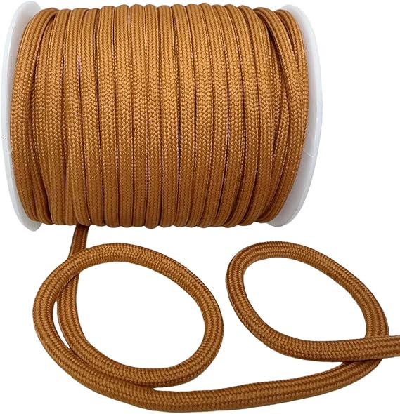 4mm Polyester Rope Braided Solid Cord for Bag Lanyards 20 Yards