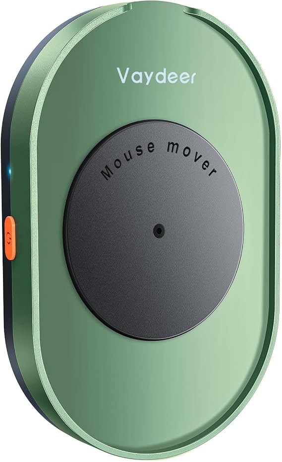 Vaydeer Undetectable Mouse Mover, M3 Mouse Jiggler Device with ON/Off Switch, Driver-Free Shaker Wiggler Mouse Movement Simulation for Computer Awakening, Gift Ideal for Men/Women (Dark Green)
