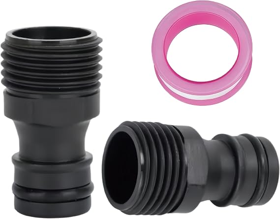 2 PCS Garden Hose Pipe Connector 1/2 inch Male Threaded Tap Connector Plastic Threaded Tap Adapter Quick Connector for Garden Nozzle