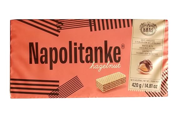 KRAS NAPOLITANKE WAFERS HAZELNUT BLOK 420g