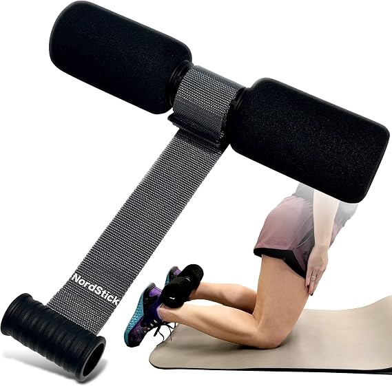 Nordstick Plus Hamstring Curl Strap - 10 Second Setup Hamstring Curl - Durable and Comfortable Leg Curl Machine - Tested to Hold 300+ pounds for Nordic Hamstring Curl - Premium Home Workout Gear