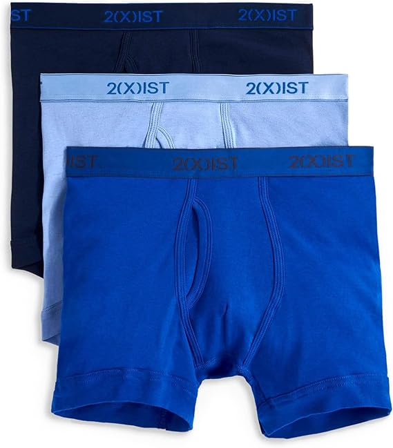 2(X)IST 3-Pack Essential Boxer Briefs Navy/Cobalt/Porcelain XL