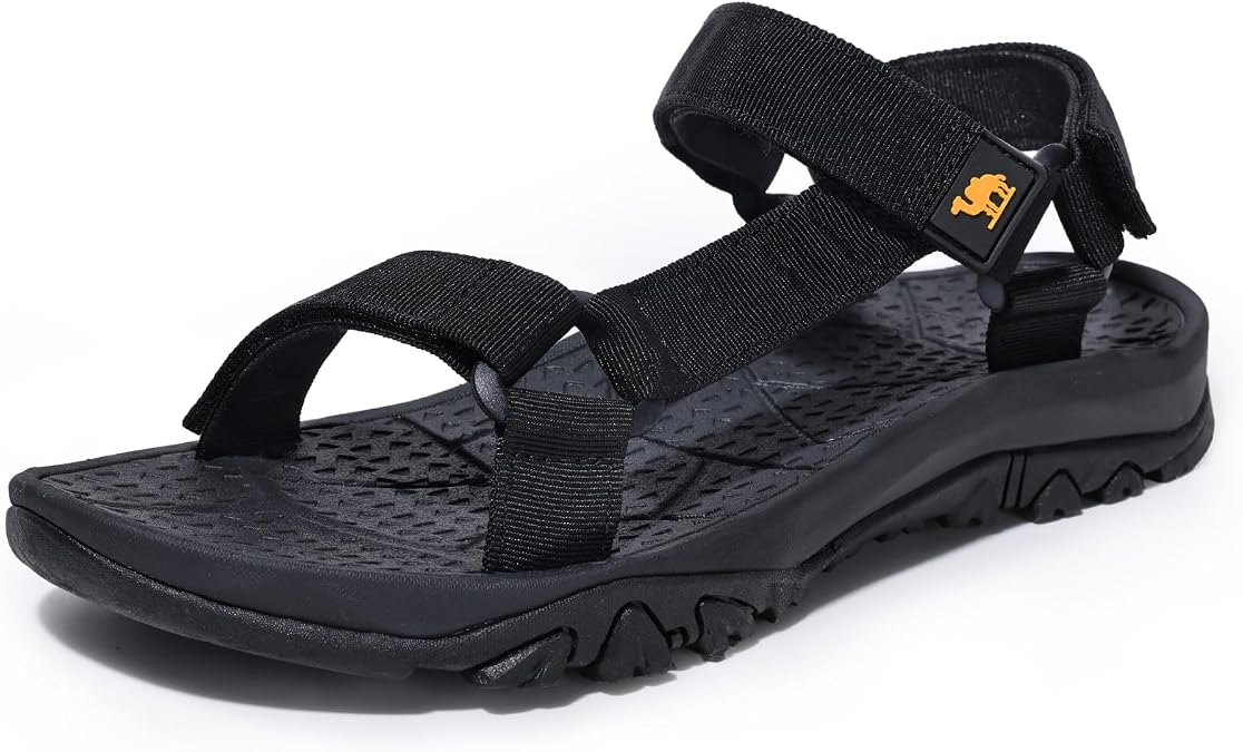 CAMELSPORTS Mens Hiking Sandals Open Toe Outdoor Sport Sandals with Arch Support Walking Sandal for Man Non-Slip Sole for Beach, Trail & Travel
