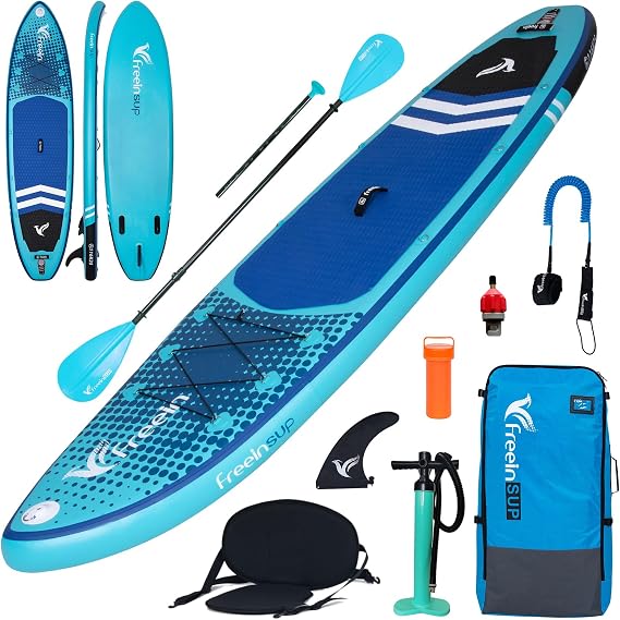 Freein SUP Inflatable Stand Up Paddle Board with Kayak Seat,Paddle Boards for Adults 10'/10'6/11', Accessories sup Pump Adaptor,sup Kayak Paddle