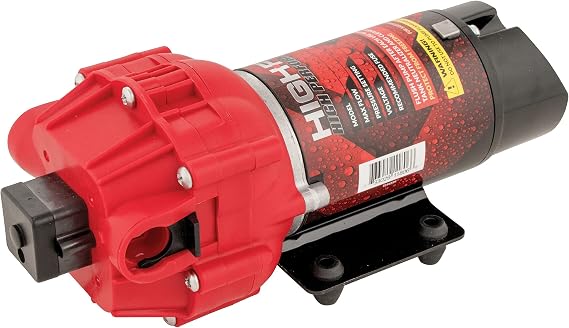 FIMCO 5151088 High Flo 12Volt Demand Diaphragm Pump (Upgrade), 4.5GPM, 60PSI, Can Use with Roundup