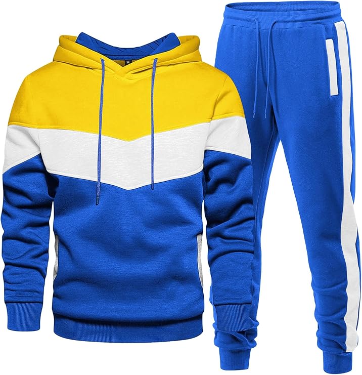 Riskrole Men's Hoodie Tracksuit 2 Pieces Set Athletic Casual Hooded Sweatshirt and Joggers Set Sweatsuit Outfits