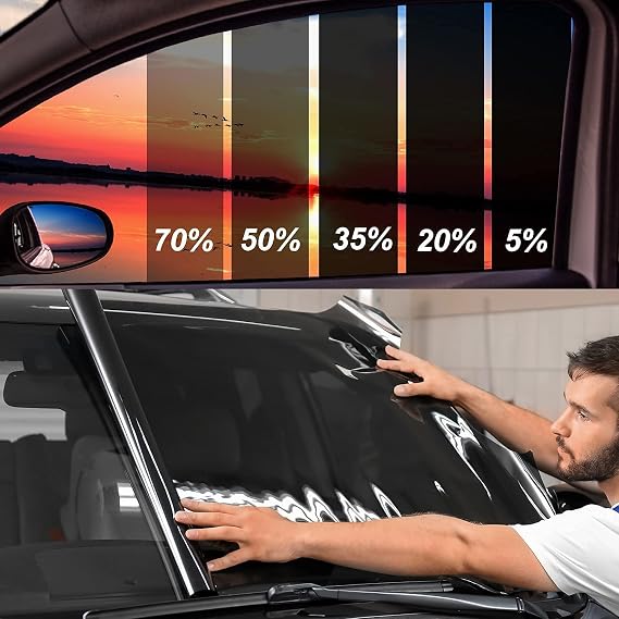 Window Tint Film for Cars 5% VLT 20in x 10Ft Ceramic Window Tints, Blocks 99% UV & IR Rays, Heat Resistant Anti Glare Film for Windshield, Scratch Resistant Sun Shade Auto Tint Roll
