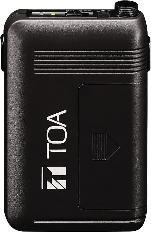 TOA Electronics WM-5325 H01 Beltpack Wireless Transmitter; Length-adjustable Neck Strap; Belt Clip; Wide Range Coverage